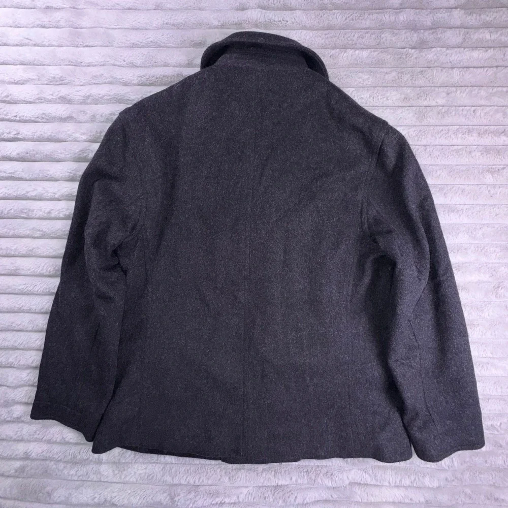 J. Crew Cashmere‎ Blend Wool Pea Coat Women's Medium Double Breasted Gray - Picture 11 of 11